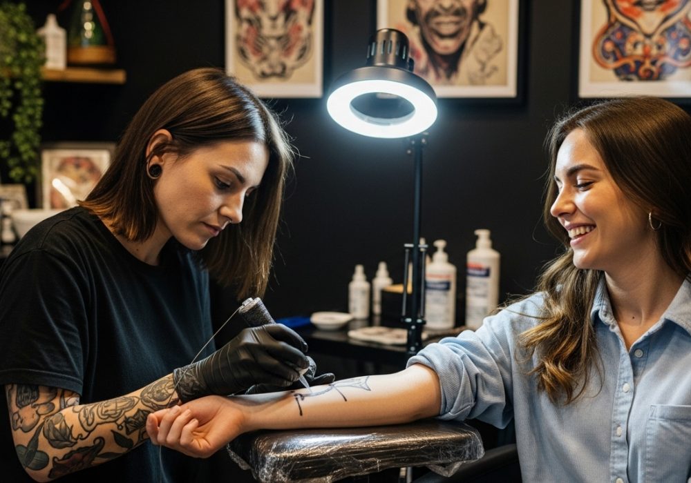 crema pre-tatuaggio applicazione