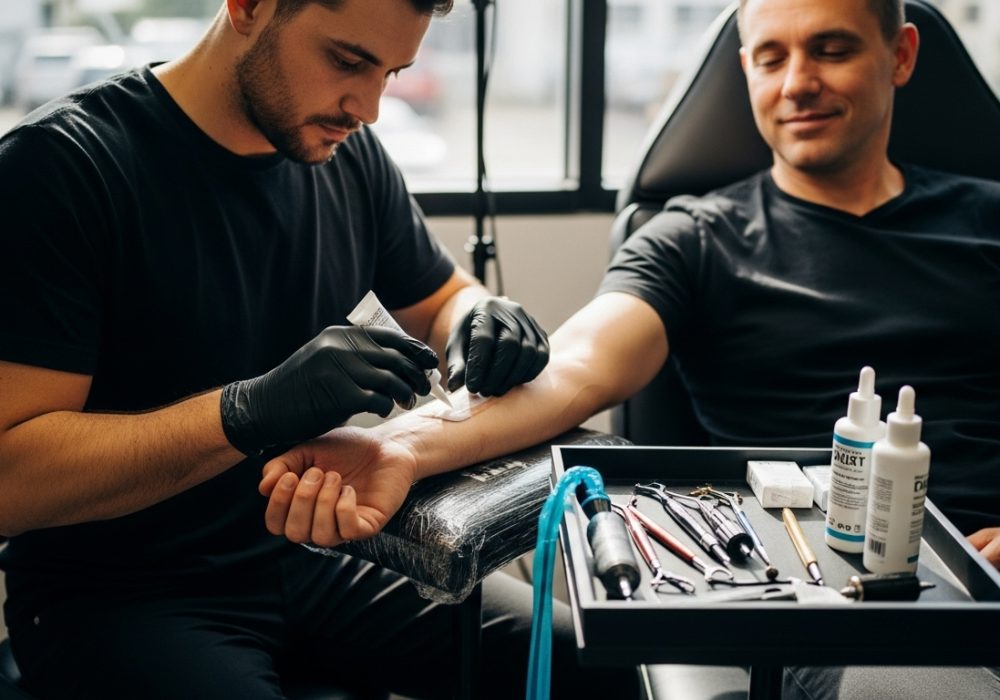 crema anestetica applicazione tattoo