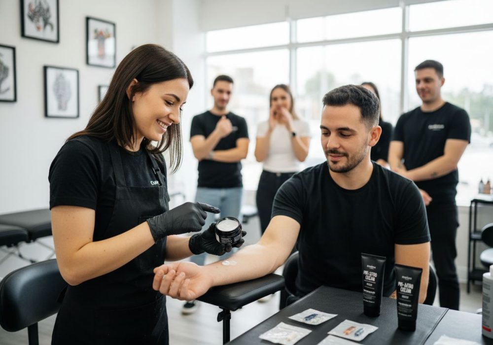 crema pre-tatuaggio, tatuaggio benefici, preparazione pelle