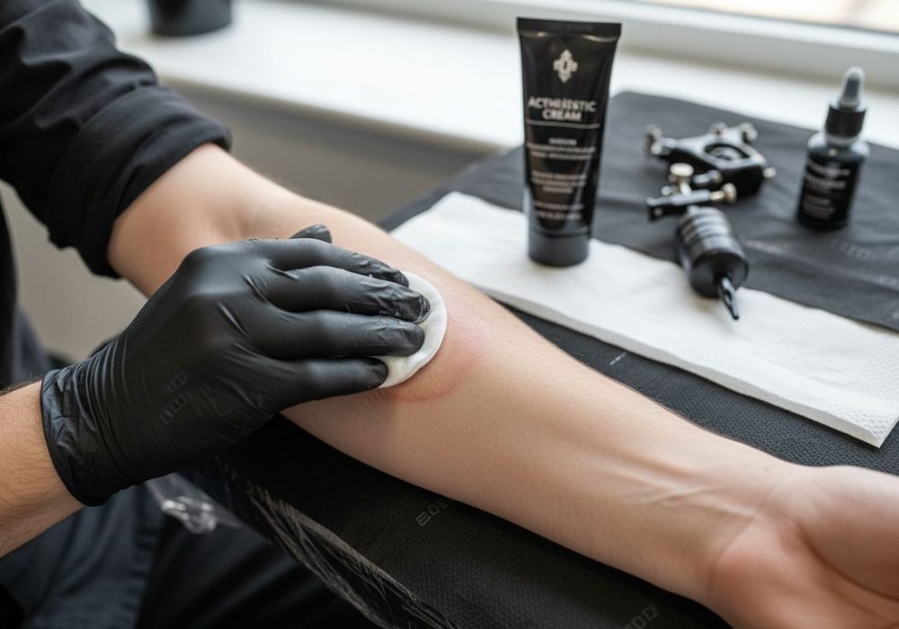 applicare anestetico tatuaggio