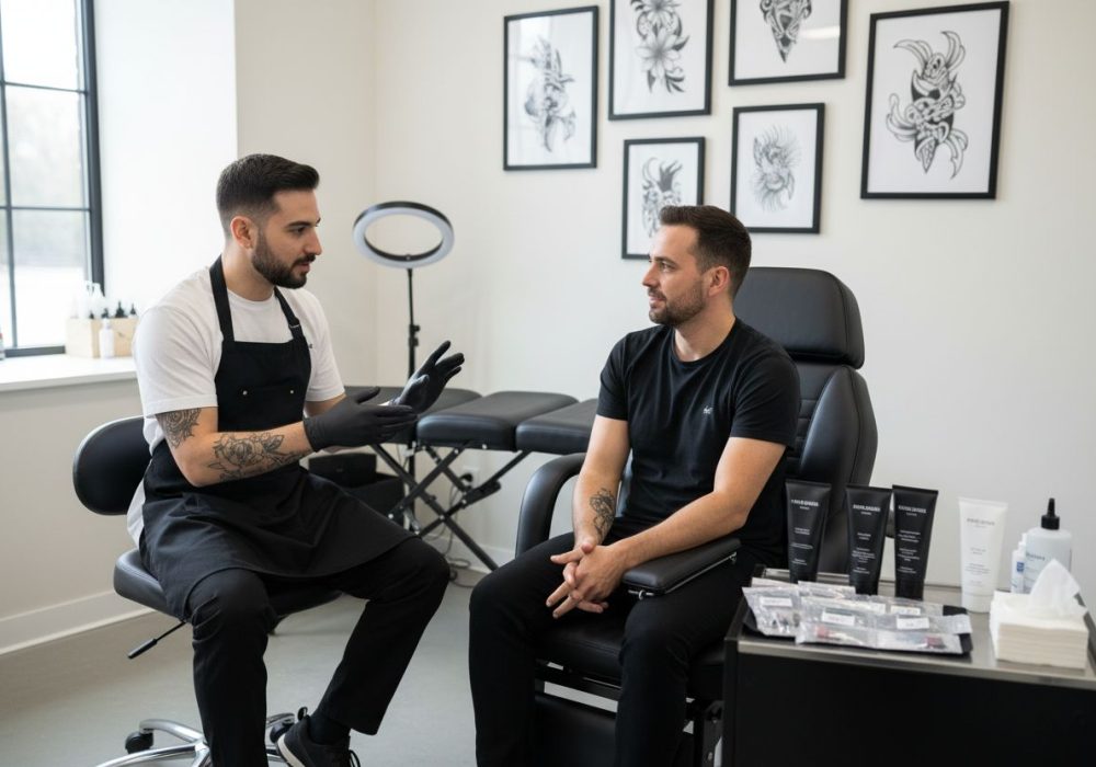 studio tatuaggio preparazione