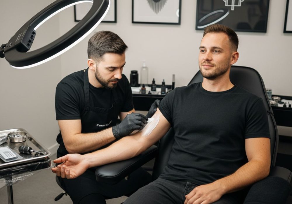 applicazione crema anestetica