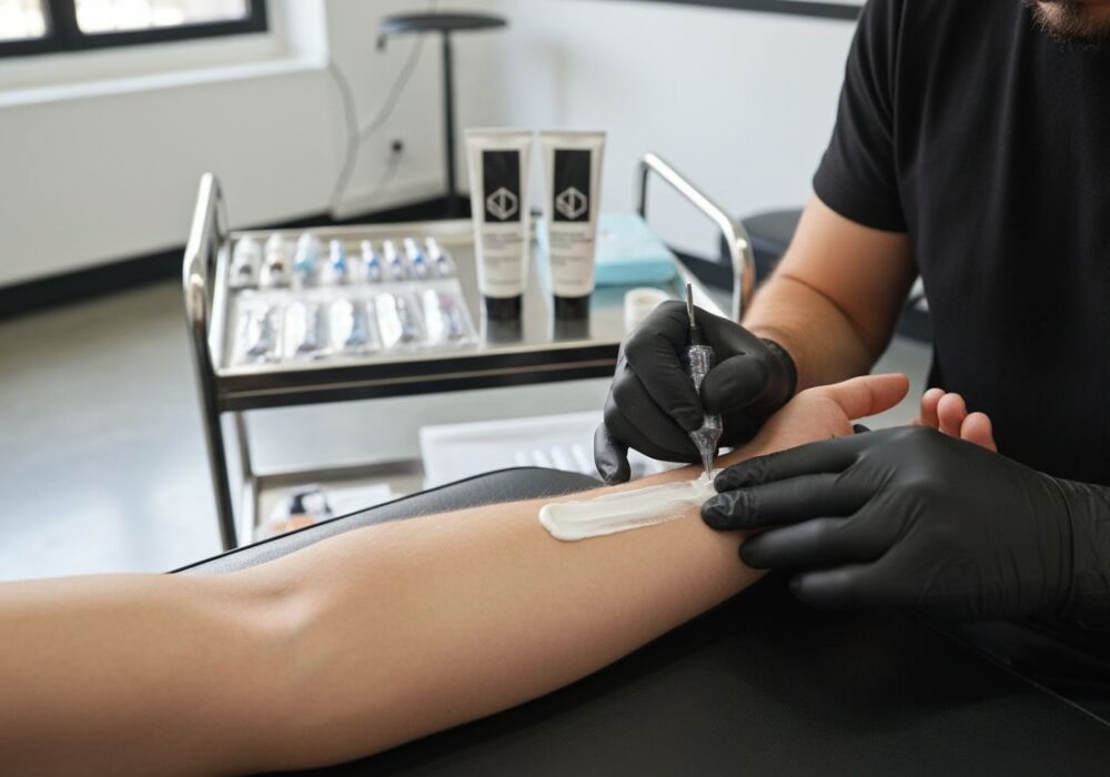 tatuatore applicazione anestetico