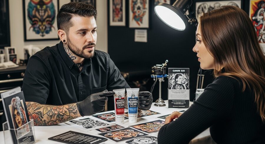 ruolo della crema anestetica nel tatuaggio