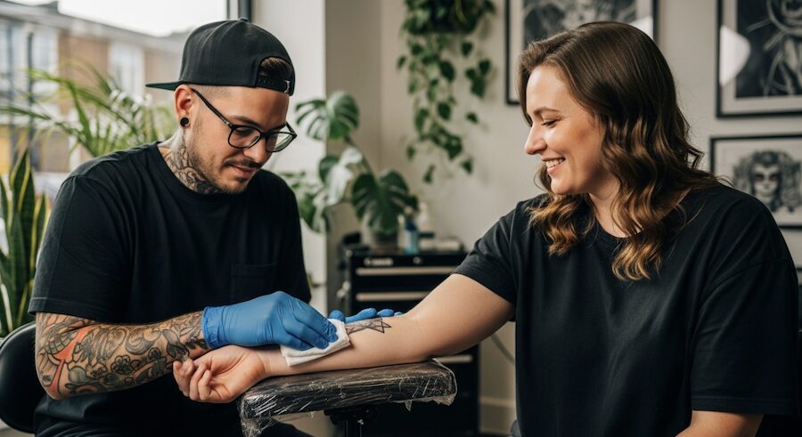 ruolo della cura della pelle prima del tatuaggio