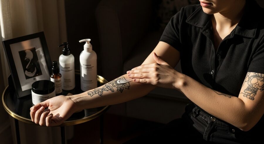 ruolo della cura della pelle prima del tatuaggio