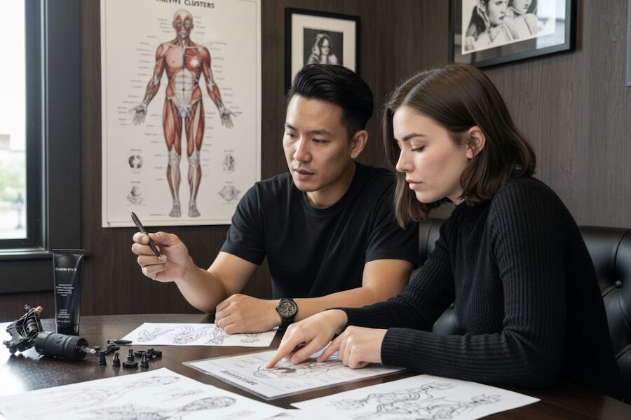 come pianificare una sessione di tatuaggio senza dolore