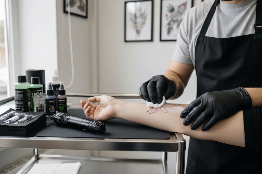 procedura applicazione crema prima del tatuaggio