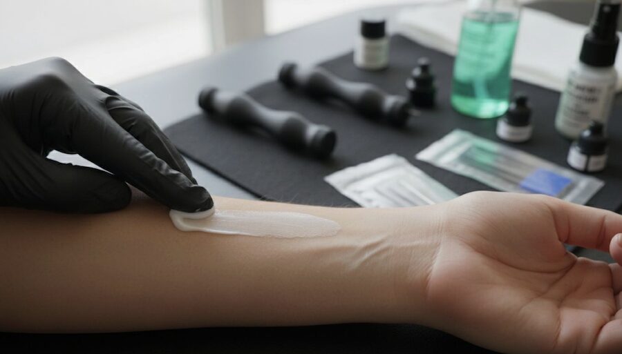 crema prima del tatuaggio